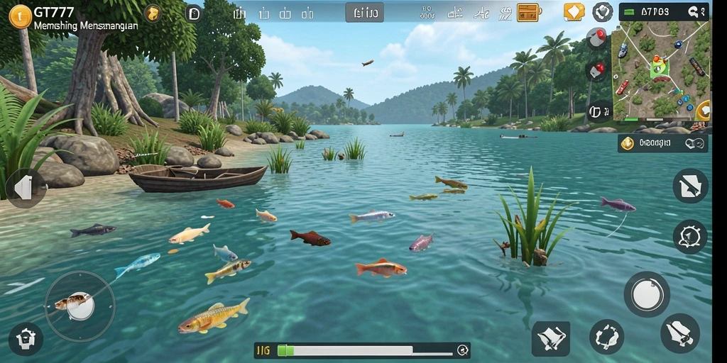 Tangkapan ikan yang besar dalam gameplay GT777 yang seru