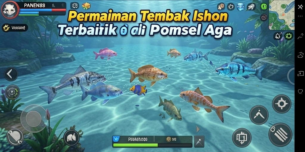 Screenshot gameplay Tembak Ikan yang seru dan mendebarkan.