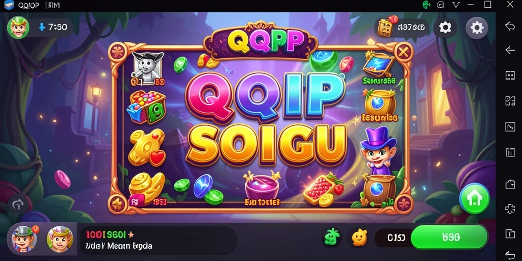 Tampilan gameplay QQRP yang menarik dan penuh warna di layar.
