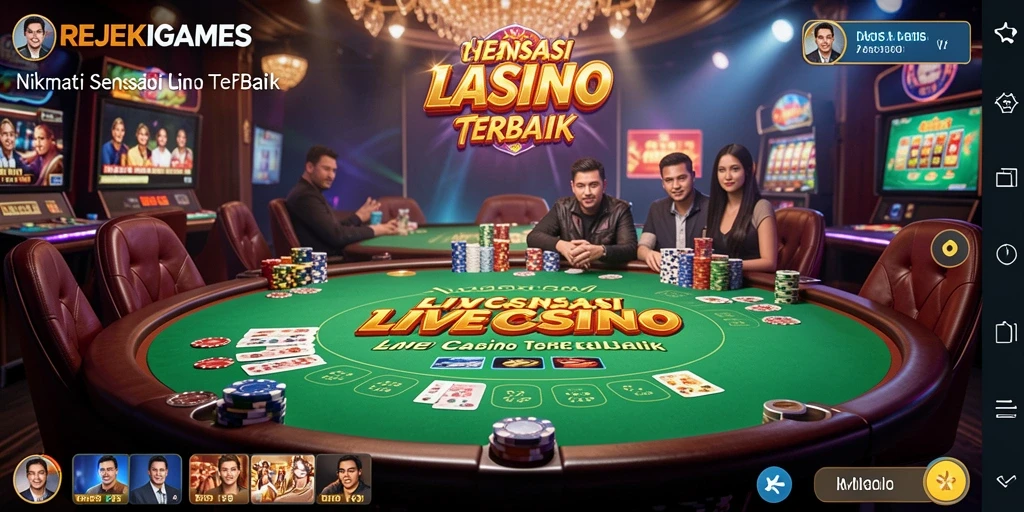 Tampilan gameplay menarik di REJEKIGAMES dengan dealer langsung.