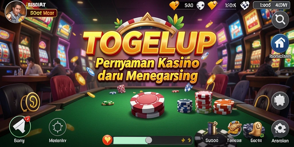 Screenshot gameplay TOGELUP menampilkan suasana kasino yang mengasyikkan.