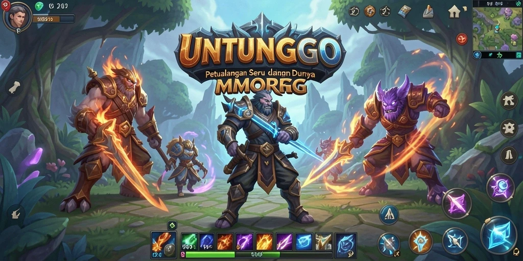 Screenshot gameplay UNTUNGGO menampilkan aksi seru dan karakter yang beragam.